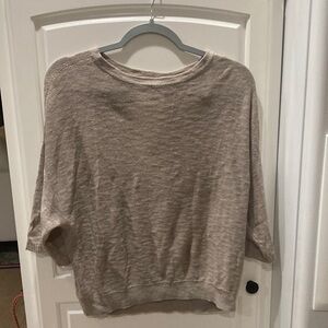 Michael Stars knitted blouse open back xs gray/beige